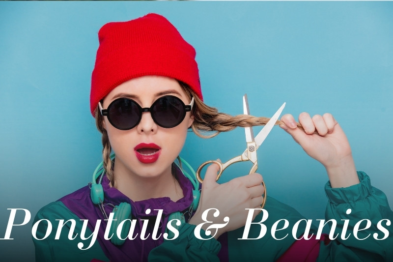 Ponytail Hole Beanies for Women